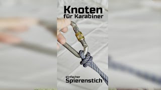 Knoten für Karabiner der einfache Spierenstich Shorts [upl. by Novek333]