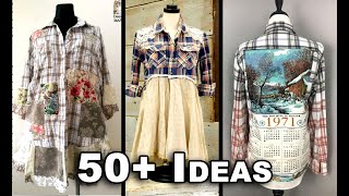 50 MENS BUTTON UP SHIRT UPCYCLES TO INSPIRE YOU  ep15 [upl. by Akcirre654]