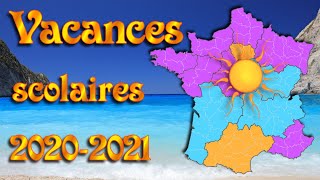 CALENDRIER DES VACANCES SCOLAIRES 2020  2021 fr [upl. by Christie]