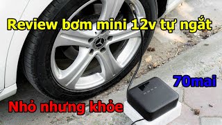 Review bơm lốp ô tô xiaomi 70mai midrive tp03  0963832861 [upl. by Ymmot]