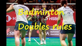 Badminton doubles rules  Explained in English [upl. by Nivan]