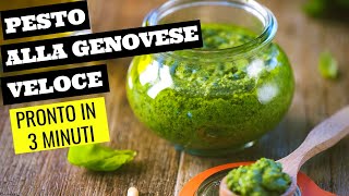 Pesto alla genovese fatto in casa velocissimo pronto in 3 minuti [upl. by Noiztneb]