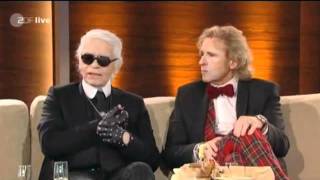 PRGag oder Vergesslichkeit  Karl Lagerfeld bei Wetten dass [upl. by Emmet]