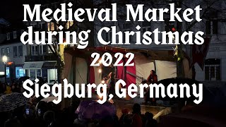 🎄 ✨Medieval Market 2022  👑 Mittelalterlicher Markt zur Weihnachtszeit 🎄✨  Siegburg Germany 🇩🇪 [upl. by Tallbot940]