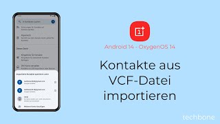 Kontakte aus VCFDatei importieren  OnePlus Android 14  OxygenOS 14 [upl. by Nomit]