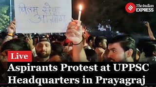 LIVE Thousands Protest Outside UPPSC Office Demand Fair Process [upl. by Pomeroy]