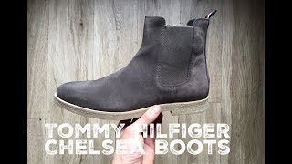 Tommy Hilfiger Chelsea Boots ˋSteel grey´  UNBOXING amp ON FEET  fashion shoes  2017  HD [upl. by Nahgaem]