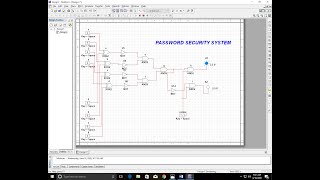 PASSWORD SECURITY SYSTEM ON MULTISIM  PROJECT  CIRCUIT DIAGRAM  LOGIC GATE  BILAL THOUGHTS  DLD [upl. by Ahsert]