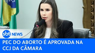 PEC do Aborto é aprovada na CCJ da Câmara  SBT News [upl. by Yaluz288]