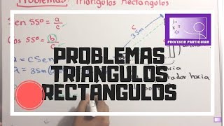 Problemas de triángulos rectángulos  Trigonometría [upl. by Dagney248]