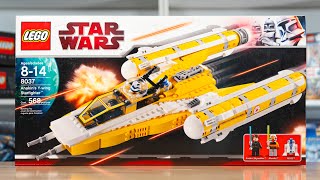 LEGO Star Wars 8037 ANAKINS YWING STARFIGHTER Review 2009 [upl. by Aramoiz]