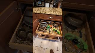 ITS AWESOME Cabinet drawers instead of shelves in the kitchen howtoaroundthehouse [upl. by Nilo]