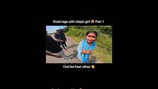 Road rage with girl 🤬 automobile roadragewithgirl roadrager cutegirl ridergirl prank short [upl. by Sessylu]