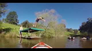 Awesome Bike Jump And Trampoline Into Lake [upl. by Elisabetta178]