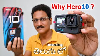 Gopro Hero10 Black ee Action Camera nenu enduku konnanu🤩Unboxing in Telugu [upl. by Gnouc]