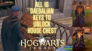 Hogwarts Legacy  All Daedalian Key Locations  All House Token Locations Guide  Get House Cloak [upl. by Akinot685]