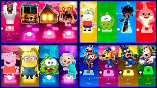 Tiles Hop Amazing Battle  Peppa Pig vs Minions vs Om Nom vs Cocomelon vs Paw Patrol vs Skibidi [upl. by Rosenblum]