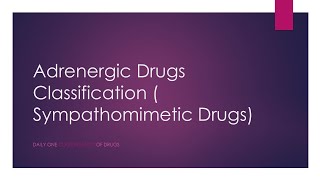 Classification of adrenergic drugs pharmacology druginspector analyticalchemist rrbpharmacist [upl. by Assirim]