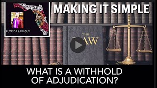 Florida Law Guy Withhold of Adjudication [upl. by Parik8]