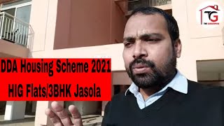 Jasola Pocket 9B Sample flat Site  DDA Housing Scheme 2021  3 BHK  HIG Flats [upl. by Anitnoc72]