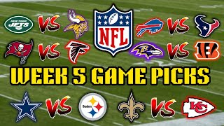 NFL Week 5 Predictions [upl. by Metzgar]