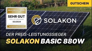 Solakon onBasic Balkonkraftwerk im Test Aufbau Leistung Ertrag amp Gutschein [upl. by Sucramad605]