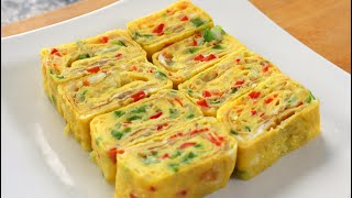 Korean rolled omelette Gyeranmari 계란말이 [upl. by Lithea]