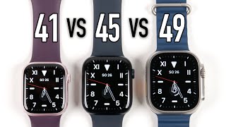 Apple Watch Größenvergleich 41mm vs 45mm vs 49mm  Die richtige Wahl treffen [upl. by Atiuqcaj]