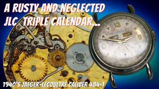 A rusty and neglected JaegerLeCoultre triple calendar [upl. by Winograd]