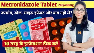 Metronidazole tablet 400mg  200mg  Metronidazole tablet ip 400 mg hindi  Metrogyl  Flagyl tablet [upl. by Nnahaid146]