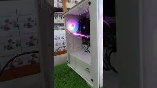 quot🔥Ultimate gaming rig in a stunning white RGB cabinet ✨ gamingsetup RGBOnFire gaming [upl. by Champaigne]