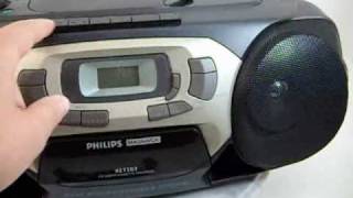 philips magnavox cd radio cassette recorder player az1203 [upl. by Naesal]