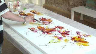 The making of Abstract Summer Acrylic Speed Painting demo by ZacherFinet [upl. by Vareck]