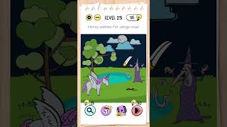 Brain test answer level 215  horsey wishes for wing now  games braintest shortsvideo puzzle [upl. by Christoffer]