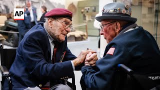 DDay anniversary Veterans meet at Omaha Beach 79 years later [upl. by Wenz682]