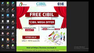 How to check free CIBIL score for CSC [upl. by Nnaynaffit]