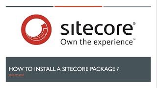 7  How to install sitecore package [upl. by Werby]