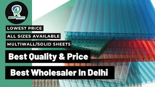 Polycarbonate Roofing Sheet  Multiwall Sheet Best Price and QualityWholesalerPan India Delivery [upl. by Yrgoerg488]