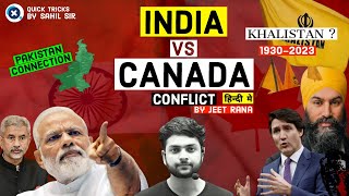 INDIA vs CANADA Conflict  Pakistan Connections with Khalistani in Canada By Jeet Rana Sir [upl. by Enimsaj]