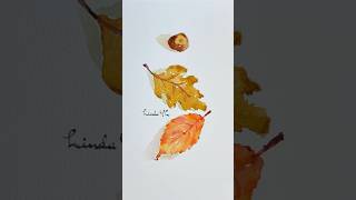 How to paint watercolour autumn leaves watercolor artdaily leaves [upl. by Aecila423]