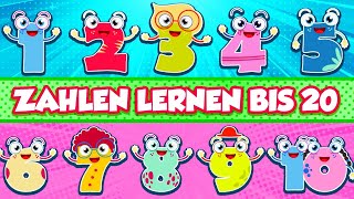 Zählen Lernen von 1 bis 20 ♫ Zahlenlied  LoloampFrenchy Kinderlieder [upl. by Albarran]