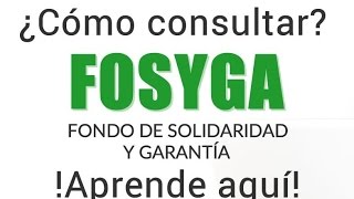 como consultar fosyga [upl. by Larry]