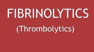 Pharmacology of Fibrinolytics Thrombolytics  Dr Shikha Parmar [upl. by Caswell732]