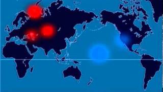 Atombombenexplosionen von 1945 bis 1998 visualisiert [upl. by Bolan]