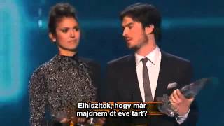 Peoples Choice Awards 2014  Ian Somerhalder and Nina Dobrev hun sub [upl. by Yffat224]