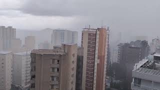 Benidorms SUDDEN SODDEN DOWNPOUR  WHERE DID THE BEACH amp MOUNTAINS GO 🌧️☔💧🇪🇸 benidorm lluvia [upl. by Bergman]