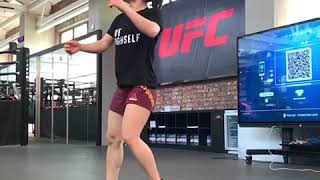 UFC Weili Zhang Kick the shuttlecock with Kung fu，but [upl. by Aramit]