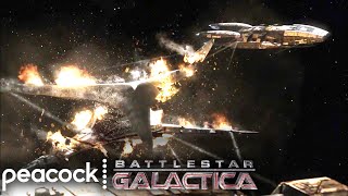 Battlestar Galactica  Pegasus and Galactica Destroy The Resurrection Ship [upl. by Mahon]