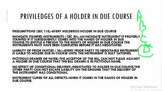 MEANING OF HOLDER HOLDER IN DUE COURSE AND PRIVILEGES OF HOLDER DUE COURSE [upl. by Anitserp]