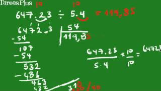 división de números decimales forma corta [upl. by Eleynad]